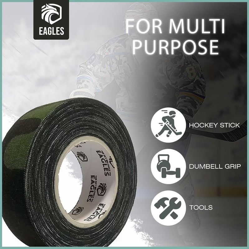 Eagle's Hockey Tape Multipurpose Cloth Tape Roll for Lacrosse Baseball & Softball Bats, Rackets, Pullup Bars, Gardening Tools, Sports Gift Perfect for Wrist, Ankle, Foot, Knee and Hand Taping - Image 3